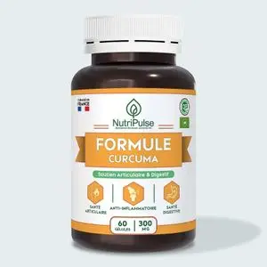 NutriPulse Formule Curcuma 300mg – Soutien Articulaire, Santé Digestive &amp; Anti-Inflammatoire Naturel – 60 Gélules