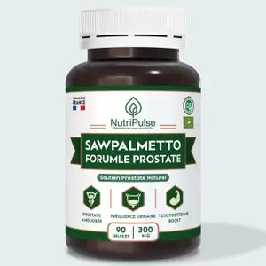 NutriPulse Saw Palmetto Formule Santé Prostate, Soutien Hormonal &amp; Bien-Être Masculin 90 Gélules