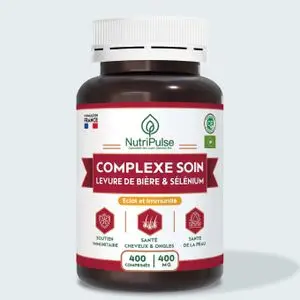 NutriPulse Levure de Bière &amp; Sélénium 400mg Complexe Soin – Immunité, Cheveux &amp; Ongles, Santé de la Peau 400 Comprimés