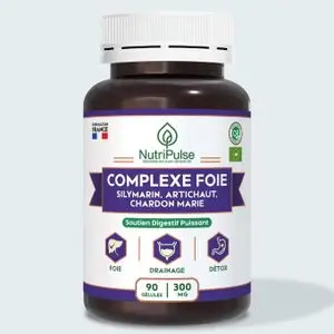 NutriPulse Chardon Marie 300mg - Complexe Silymarin Soutien Digestif &amp; Détox du Foie 90 Gélules