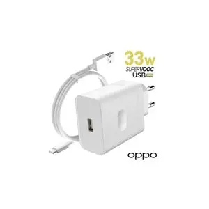 Oppo Chargeur 33W SUPERVOOC Chargeur Rapide Alimentation USB C + Câble de Charge