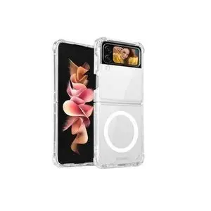 Original Coque Transparent POUR Samsung Z Flip 3 Cercle de Recharge Sans Fil