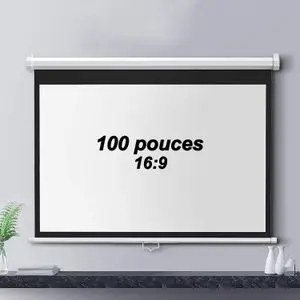 Owlenz W100 Ecran de Projection Manuel 100 Pouces – Format 16:9