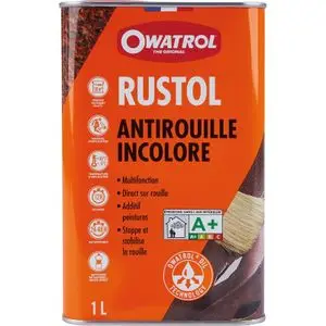 Owatrol RUSTOL  Antirouille Incolore/Métal Plastique Verre Bois/Apprêt et Sous-Couche 1L