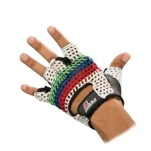 Pakka Gants Musculation en laine peigné et cuir synthétique