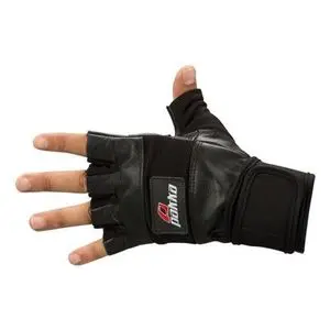 Pakka Gants Musculation et cyclisme pour hommes  et femmes en Cuir et Daim - Noir