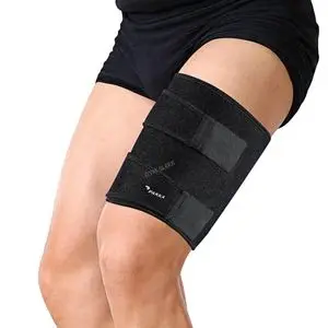 Pakka Support Maintien Cuisse Ajustable en Néoprène Respirant – Protection Musculaire Sport, Compression Quadriceps Ischio-Jambiers, Taille Unique