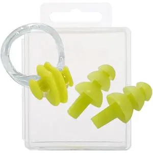 Pakka Bouchons d'oreilles souple + pince-nez imperméable pour natation Surf Plongée