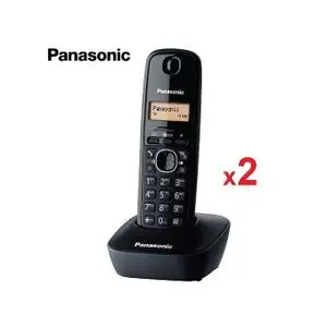 Panasonic 2 Téléphones Numériques, Fixe Sans Fil DECT, Ecran Rétroéclairé KX-TG1611 2 Pcs