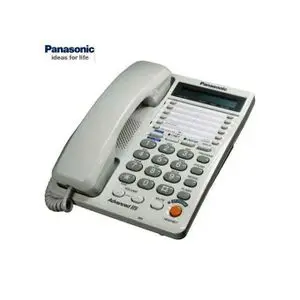 Panasonic KX-T2378MXW Téléphone Filiale professionnelle fixe à 2 lignes avec Haut parleurs
