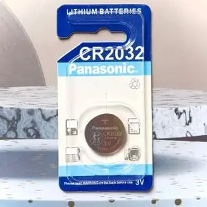 Panasonic CR2032 3V Batterie, Pile Bouton au Lithium 3 volts, 1 Pile CR 2032 3V Batterie Au Lithium Bouton Non rechargeable Pour Télécommande Clé Voiture Montre