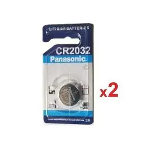 Panasonic CR2032 3V Batterie // Pile Bouton au Lithium 3 volts // 2 unités