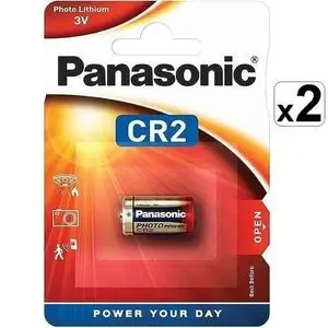 Panasonic 2 Piles 3V CR2 au Lithium 3 volts Pour Appareil Photo, Lot de 2 Batteries 3V CR2