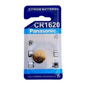Panasonic Pile bouton au lithium CR1620 - 3V idéale pour télécommandes, clés de voiture et montres.