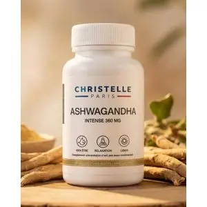CHRISTELLE PARIS Ashwaganda Extra Fort - Anti-stress, Sommeil, Énergie, Bien-Être 360mg