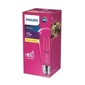 Philips Lot de 10 Lampes LED Classic 4-40W ST64 E27 830 CL  blanc chaud