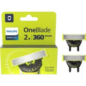 Philips Pack - 2 Lames de Remplacement 360 OneBlade (ORIGINE FRANCE)