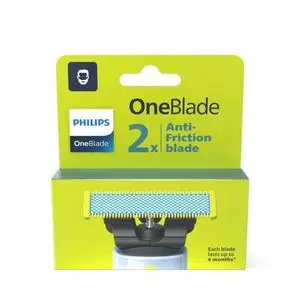 Philips Pack - 2 Lames de Remplacement OneBlade Anti-Friction (ORIGINE FRANCE)