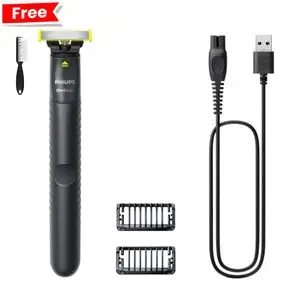Philips Tondeuse ONEBLADE - Fonctionnement sans fil Hybride + Brosse Gratuit