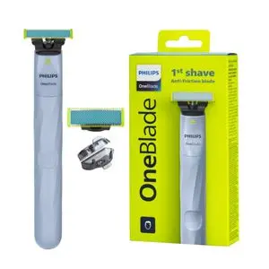 Philips OneBlade First Shave, Authentique système de rasage électrique hybride pour adolescents, modèle QP1324/30