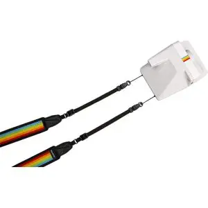 Polaroid SANGLE D'APPAREIL PHOTO PLAT - ARC-EN-CIEL NOIR