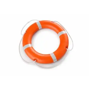Pro Bouée de Sauvetage Professionnelle 710mm (71cm) Orange Haute Visibilité avec Corde – Sécurité Piscine, Mer &amp; Bateau