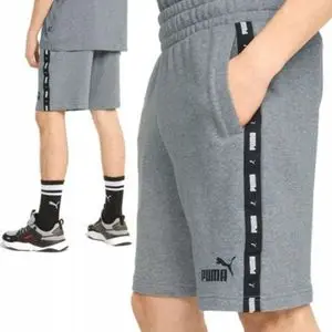 Puma short homme gris ESS+ Tape Shorts 9 TR (847387-03)