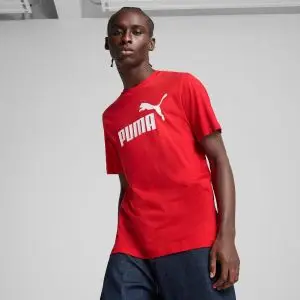 Puma T-shirt ROUGE ESS NO 1 LOGO TEE pour homme 682532-11