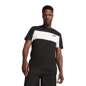 Puma T-shirt noir ESS BLOCK TEE pour homme 684685-01