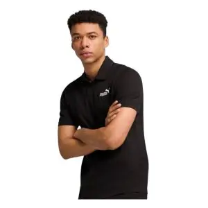 Puma T-shirt noir ESS NO 1 LOGO PIQUE POLO pour homme 682552-01