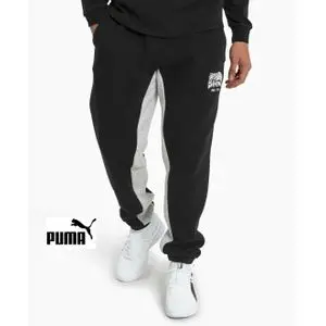 Puma Pantalon de survêtement Press noir et gris pour homme