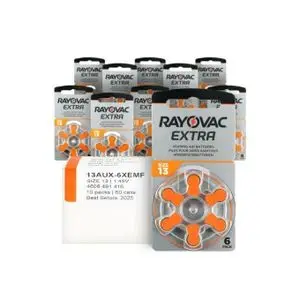 Rayovac Piles Auditives taille 13 - Lot de 10 plaquettes soit 60 piles