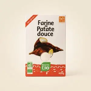 Racines Farine de Patate Douce Bio 400g - Sans Gluten - Commerce Équitable - Pâtisserie Naturelle