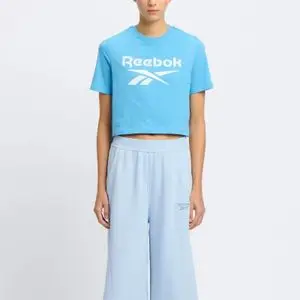Reebok Identity Big Logo Cropped Femme T-shirts Bleu