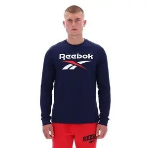 Reebok Remi Big Logo Homme T-shirts Bleu Marine
