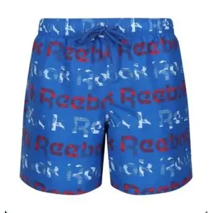 Reebok Short de bain à inscription logo Bleu