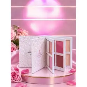 Rose Berry Palette de maquillage – Fards à paupières, Highlighter, Blush et Contour, couleurs longue tenue et finition professionnelle