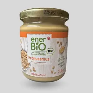 Rossmann Beurre de Cacahuètes Bio 100% Arachides Grillées, sans additifs – 250g
