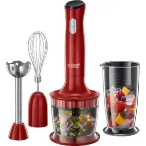Russell Hobbs Mixeur plongeant 3 en 1 inoxydable rouge