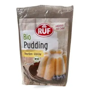 Ruf Bio Pudding Bourbon Vanille – 40 g – Sans Gluten – Dessert Bio