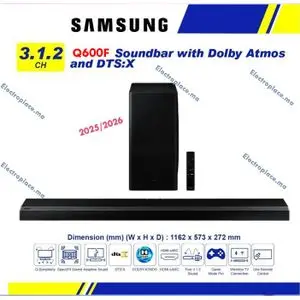 Samsung  Barre de son SUBHOOFER 360W-Q-series HW-Q600F 3.1.2Ch haute qualité 360 WAT