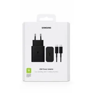 Samsung Chargeur ultra Rapide 45w Avec cable 1,8M pour smart phone Black