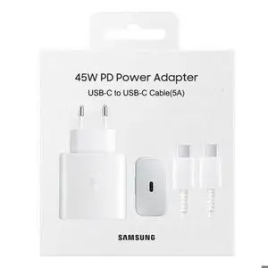 Samsung Chargeur secteur officiel 45W chargeur ultra rapide câble 5A USB C to USB C