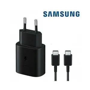 Samsung Chargeur USB-C 25W ultra rapide Câble USB-C vers USB-C