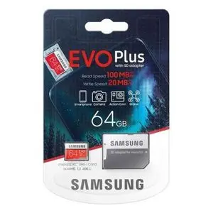 Samsung EVO plus Carte micro SD 64GB Canvas Select Plus SDCS2/64GB, Cartes mémoire 64GB