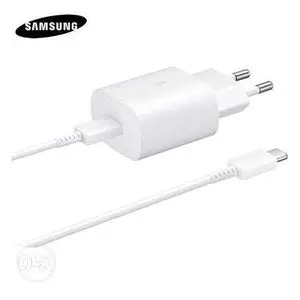 Samsung Chargeur secteur officiel 25W originale Ultra rapide avec câble USB C to USB C 12 mois de garantie