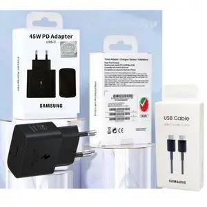 Samsung Chargeur Officiel 45w ultra rapide avec cable cadeau original 100%