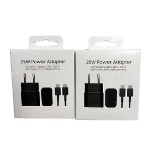 Samsung Chargeur USB-C 25W ultra rapide Câble USB-C vers USB-C