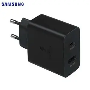 Samsung Chargeur Adaptateur 35W Super rapide Port PD type-c 35W + Port USB A 15W avec cable USB C