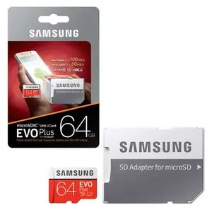 Samsung EVO Plus carte mémoire  64 GB SDXC Micro SD UHS-1 U3 100 Mo / s classe 10